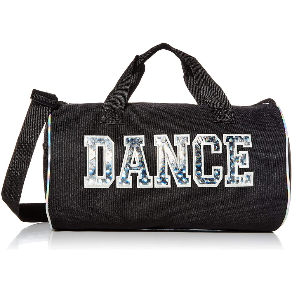 Dance Duffel Bag With Multicolored Dance Print (Silver)
