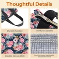 thumbnail image 4 of Pioneer Flower Floral Print Pattern Insulated Lunch Bag for Women & Adults,Large Portable Soft Cooler Lunch Bag,Thermal Food Storage Tote with Pearl Cotton,8.66L,8.75x5.75x9.5 Inch, 4 of 6