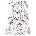 thumbnail image 2 of Sikiie Alpacas and Hearts Ultra-Soft Micro flannel Blanket Luxury All Seasons Warm Blanket for Bedding Sofa and Travel (4 sizes)-40"x30", 2 of 7