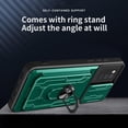 thumbnail image 4 of Case for Samsung Galaxy A71 5G with Card Holder, Heavy Duty Protection Phone Case with Magnetic Ring Kickstand Slide Camera Cover for Samsung Galaxy A71 5G LJK White, 4 of 10