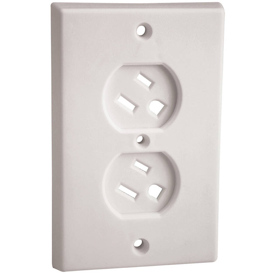 Prime Line S4461 White Plastic Swivel Outlet Cover