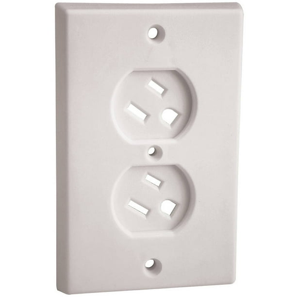 Prime Line S4461 White Plastic Swivel Outlet Cover