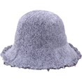 thumbnail image 3 of CoCopeaunts Winter Bucket Hat Women Tassel Raw Edge Fisherman Hat Simple Solid Color Foldable Basin Hat Casual Sunshade Hat, 3 of 8
