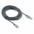 thumbnail image 2 of 6ft Long Braided Micro USB Cable Charge Sync Wire Power Cord D2W for Samsung Galaxy Tab S2 NOOK 8.0 (SM-T710) 9.7 S 8.4 SM-T700 10.5 SM-T800 E NOOK 9.6 (SM-T560) Active A 9.7 8.0 10.1, 2 of 6