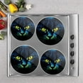 thumbnail image 2 of Bahomeck Electric Stove Burner Covers Set Of 4,Black Cat With Glowing Eyes In The Dark Metal Gas Stove Burner Covers,Protecting Gas Stoves,8 Inch And 10 Inch, 2 of 2