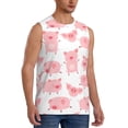 thumbnail image 2 of Disketp Kawaii Pigs Sleeveless Tshirts For Men, Muscle Shirts For Men Dry Fit Tank Top-Small, 2 of 8