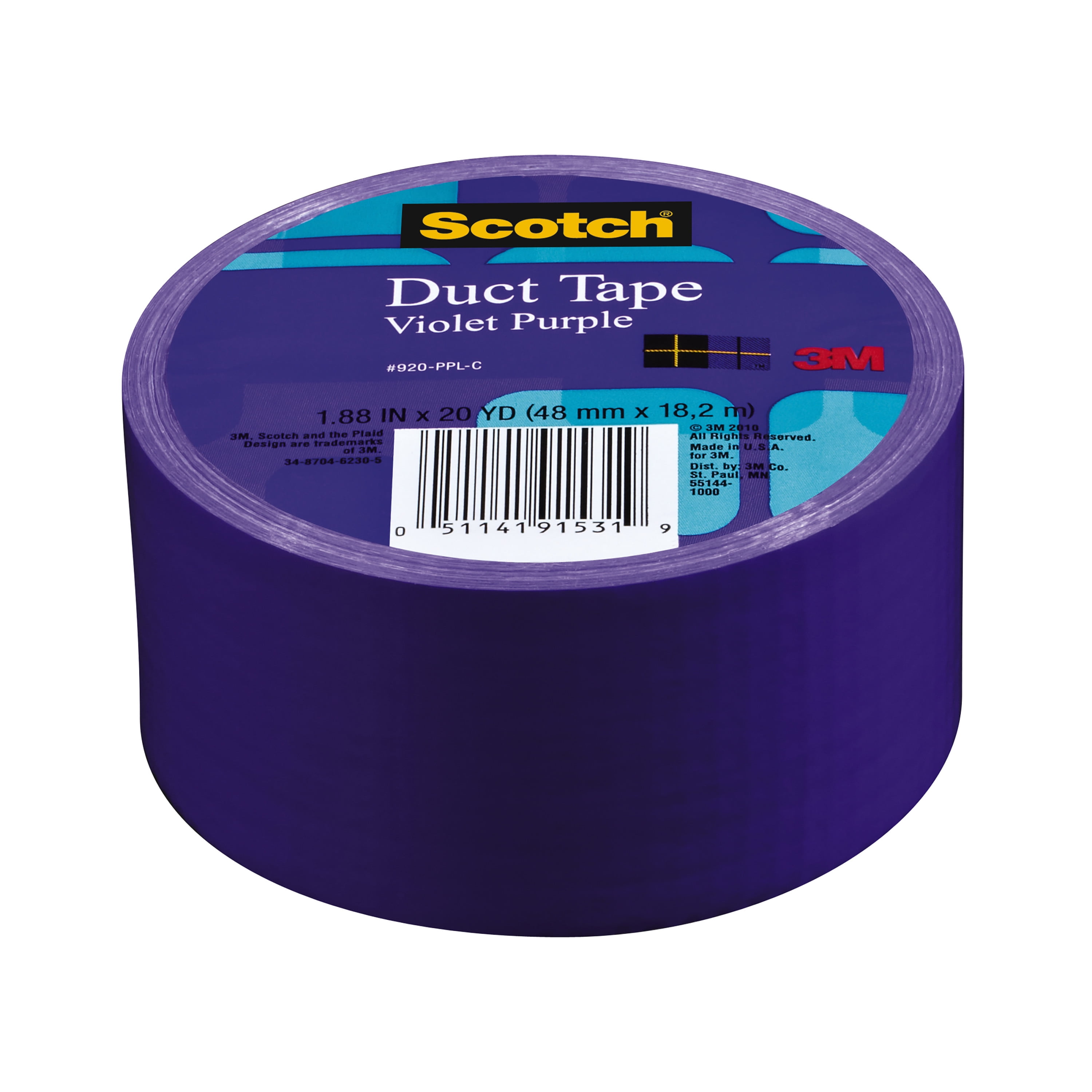 MAT Tape Purple 5.67 in. x 60 yd. Colored Duct Tape, 1 Roll 