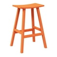 thumbnail image 3 of WestinTrends Malibu HDPE Outdoor Patio 29" Bar Stool Saddle Seat, Orange, 3 of 14