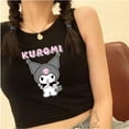 thumbnail image 4 of Sanrio Kuromi Suspensory dibujos animados japoneses Pure Desire Ins camiseta sin mangas de moda Y2K Spicy Girls sujetador corto personalizado con almohadillas para el pecho, 4 of 4