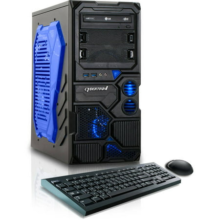 CybertronPC Borg-709 Gaming Desktop PC with AMD FX-6300 Quad-Core Processor, 8GB Memory, 1TB Hard Drive and Windows 10 Home (Monitor Not Included)