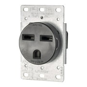 Leviton 5372-S00 Flush Mount Power Outlet, 30A, 250V, NEMA 6-30R, 2P, 3W