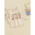 thumbnail image 3 of Bslissey Baby Boys Girls Easter Sweater Embroidery Letter Crew Neck Pullovers Casual Long Sleeve Knit Jumper Infant Toddler Warm Loose Knitwear Tops 3M 6M 9M 12M 18M 24M, 3 of 8