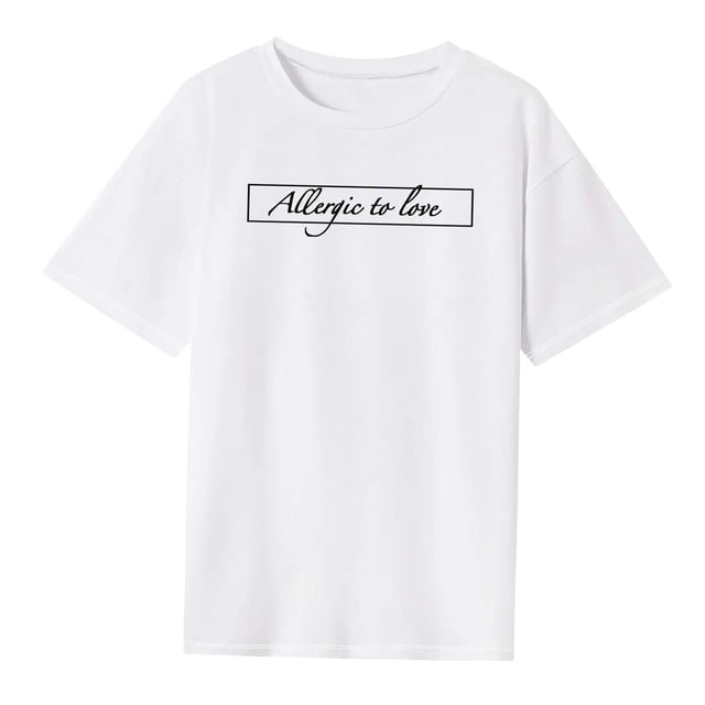 Camiseta para mujer Trajes suaves Señoras Traje clásico Cuello redondo Camiseta básica XL