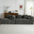 thumbnail image 5 of Dinosisco 101" Reversible Sectional Sofa, L-Shaped Modular Sponge Couch for Living Room, Gray Chenille, 5 of 10