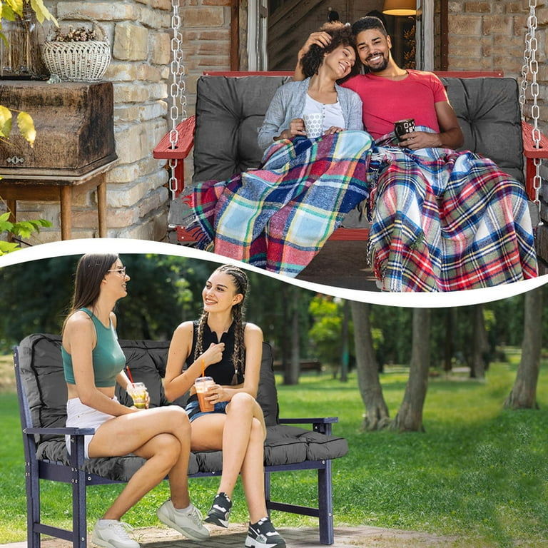 Outdoor Swing Cushions Waterproof, Thicken Porch Swing Cushion