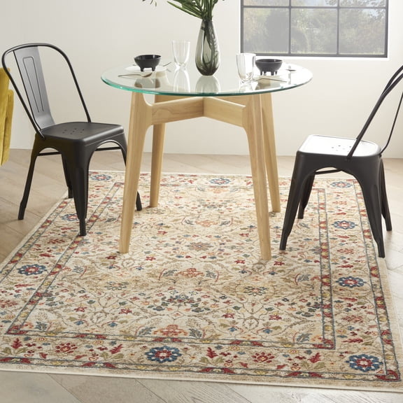 Nourison Revel REV03 Indoor only Area Rug - Ivory 4' x 6'