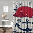 thumbnail image 2 of Orinice Whale Anchors Smile Bathroom Decor Set Colorful Luxurious Graphic Print Polyester Fabric Fashion Shower Curtain Set with Hooks, 100% Polyester Washable Shower Curtain, Multi-Size Options 60x72, 2 of 7