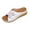 White, variant on Busydd Womens Slides Comfortable Open Toe Buckle Wedge Sandals Casual Versatile Slip on Women Footwear 39