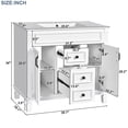 thumbnail image 4 of 36-inch Modern Bathroom Vanity, Solid Wood Frame, Durable Storage in Bathroom, 4 of 7