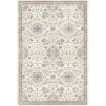Yesfashion Carpets Area Rugs Washable 1150Gsm Velvet Pearl Velvet Washed Back Folded Printed Rug-Persian-Mia Loop Beige 8*10ft