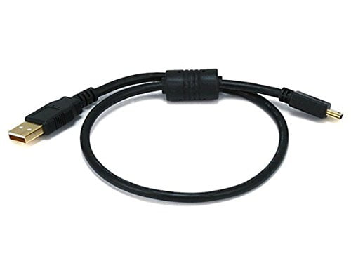 4 Pack USB 2.0 A Male to Mini-B 5 Pin Male 28//24AWG Cable with Ferrite Core and Gold Plated 15 Feet