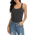 thumbnail image 3 of Débardeur pour Femme avec Soutien-Gorge Intégré, Camisole à Larges Bretelles Ajustables, Tricot de Coton, 3 of 6