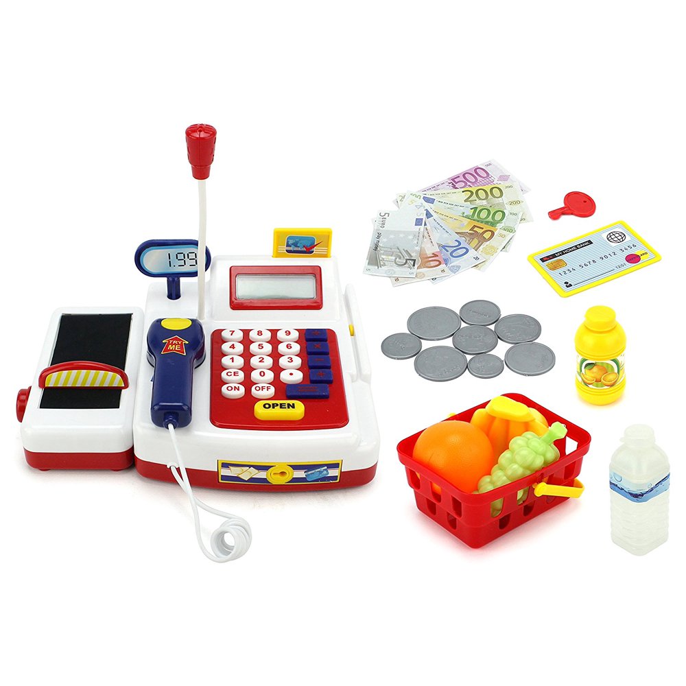 My Dream Home Cash Register Pretend Play Battery Operated Toy Cash Register w/ Working