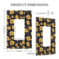 thumbnail image 3 of Haiem Royal Blue Plaid Sunflower Pattern Decorative Wall Plates, 1-Gang 5.0" x3.0", Unbreakable Thermoplastic Faceplate Cover for Decorator Receptacle Outlet & Switch-Style U, 3 of 6