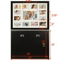 thumbnail image 6 of 13 Opening Collage Picture Frame K-12 with Double White Mat - Displays One 4x6 and Twelve Wallet Size 2.5x3.5 - Wall Mounting, Landscape, Portrait - Black, 6 of 6