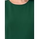 thumbnail image 5 of Vestido de Raso para Mujer con Volantes para Invitadas de Boda, Cuello Redondo, Manga Corta, Formal, Cóctel, Midi, S Verde Oscuro, 5 of 6