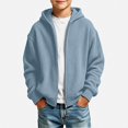 thumbnail image 2 of HAOTAGS Boys Zip Up Hoodie (3-14) Warm Zipper Long Sleeve Casual Hooded Jacket Blue Size 7, 2 of 8