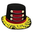 thumbnail image 4 of Rongfmy Adult Costume Accessory Ringmaster Hat Metallic Buttons for Masquerade Balls, 4 of 9