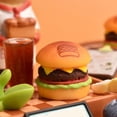 thumbnail image 5 of MMJ Realistic Hamburger Cake Topper Cute Miniature Figurine Fast Food Ornament for Birthday Party Decoration Desktop Fake Food Display, 1pc, 5 of 8