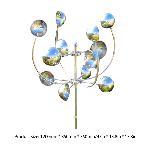 Jardín de hierro forjado Molino de viento decorativo Ornamento Arte Artesanía Rotación de viento Spinner Ndcxsfigh Libre de BPA