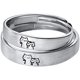 thumbnail image 1 of Lovely Cat His & Hers Pareja Anillos Plata de ley S925 Ajustable, 1 of 5