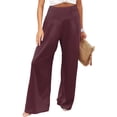 thumbnail image 2 of Women's Palazzo Lounge Wide Leg Casual High Waist Flowy Pants with Pockets 3XL, 2 of 5