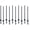 Pack of 10+9, variant on YANGXUN 6 Pack Garden Fence Post Set 4 Foot Heavy Duty U Shaped Metal Stakes No Dig Temporary Border Pole Support for Outdoor Wire Mesh Fencing Black