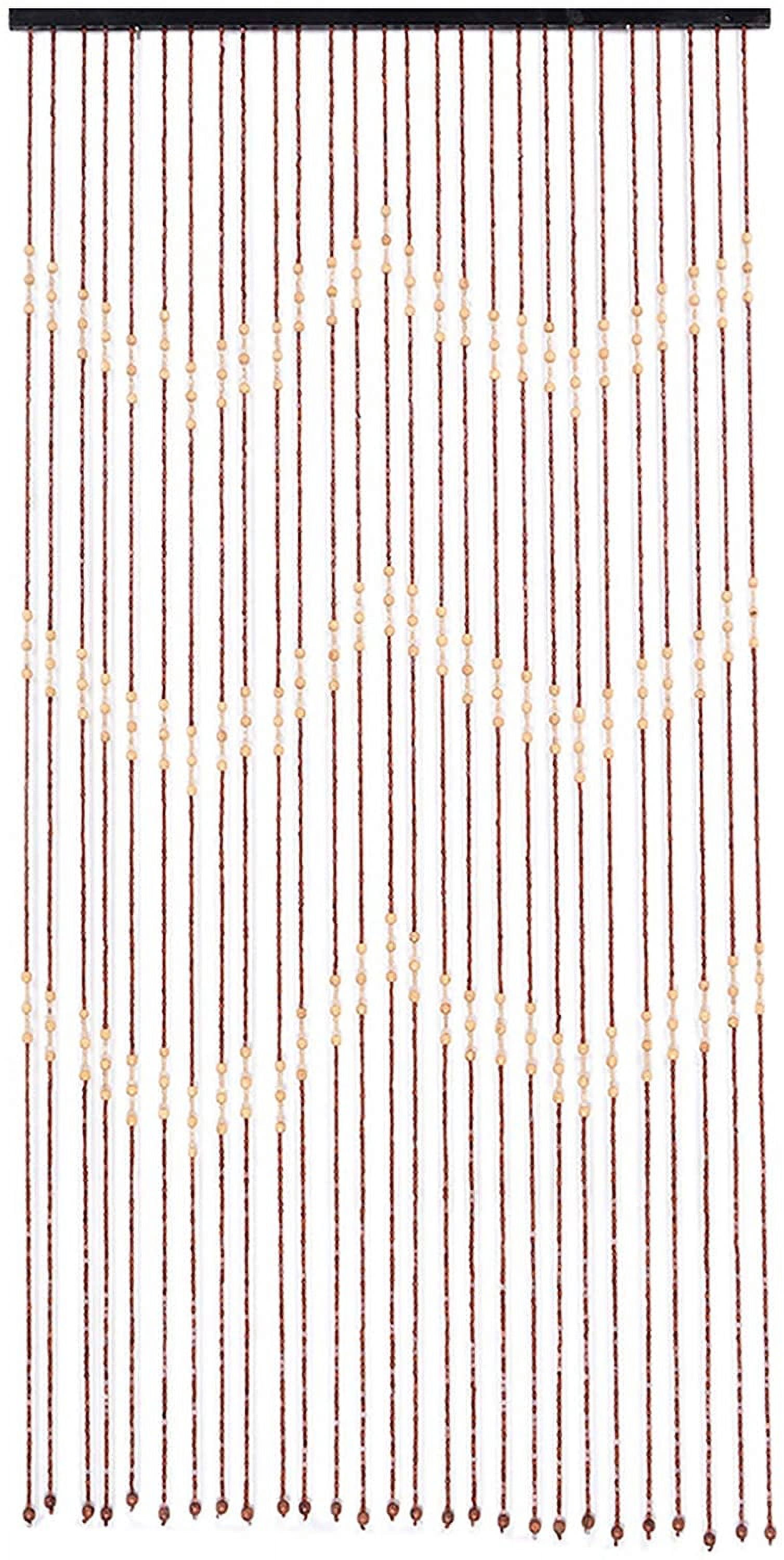 Fetcoi, Wooden Bead Curtain Bohemian Wooden Bead Curtain Fringe Beaded Door Tassel for Doorways Dining Living Bedroom(Type A)