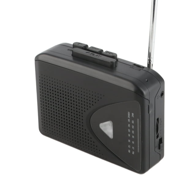 Reproductor de casete portátil, radio FM, reproductor de casete estéreo con conector de 3,5 mm y altavoz para uso diario