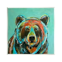 Stupell Industries Modern Bear Abstract Animals & Insects Painting Unframed Art Print Wall Art, 12 x 12