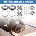 thumbnail image 2 of Unique Bargains 1 Set Front Axle Seal Replacement for Ford Super Duty F250 F350 2005-2014 Black, Silver Tone, 2 of 7