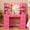 Deep Pink, variant on Vineego Vanity Desk with Adjustable Lighted Mirror, Vanity Table Set with Drawers & Storage Shelves, Makeup Vanity for Bedroom Dressing Room, White