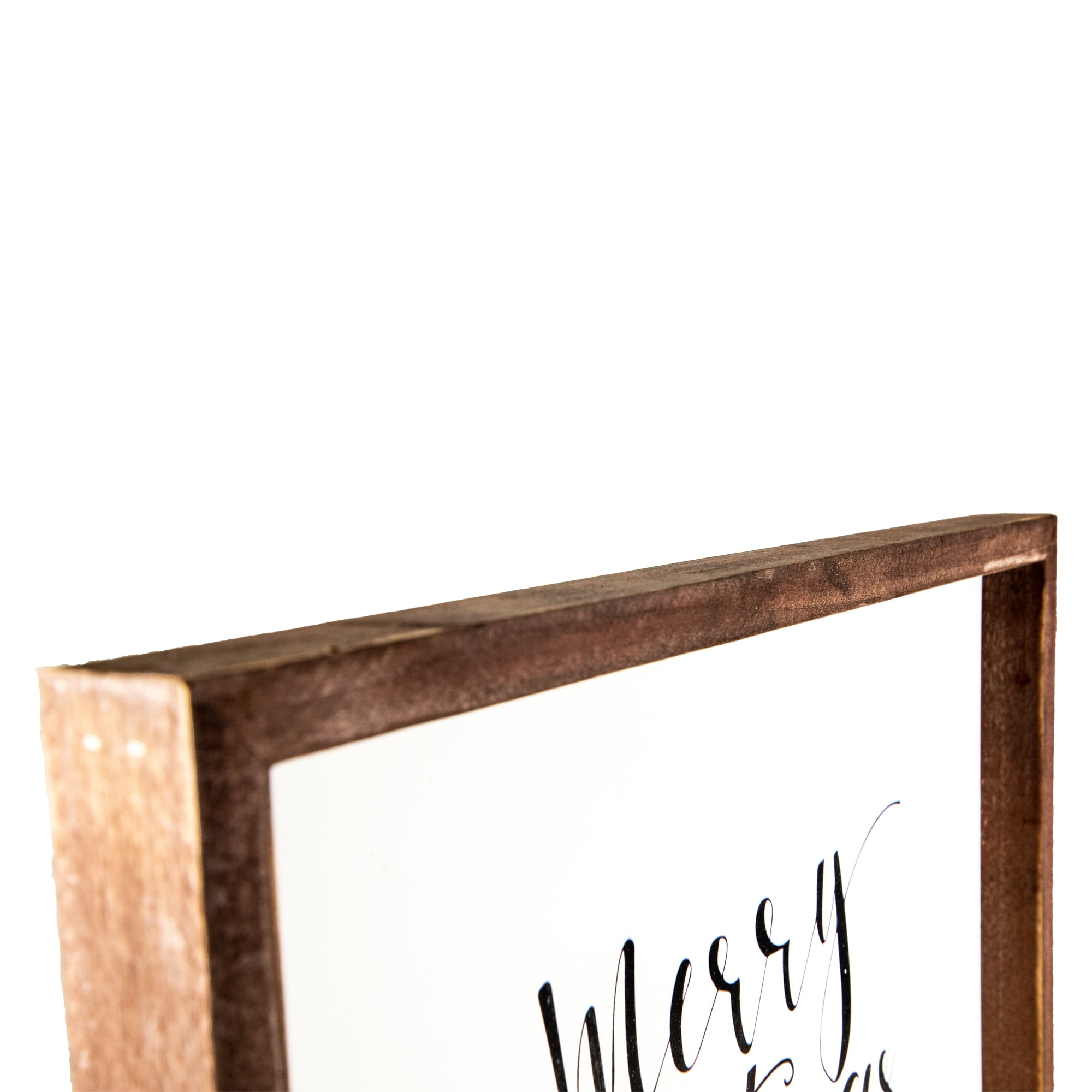 Northlight 19.5" Merry Christmas with Holiday Trees Wall Sign