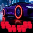 thumbnail image 4 of Glow in The Dark Tire Caps, Fluorescent Luminous ABS Air Caps, Weather Resistant Dust Proof Stem Covers for Car Truck SUV Motorcycle Bike Wheels, Night Safety Visibility Accessories, 4 of 7