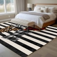 thumbnail image 4 of 6'x9' Area Rugs, Valentine's Day Indoor Outdoor Area Rug for Living Room Bedroom, Love Heart Black Striped Farmhouse Washable Bathroom Rugs Kitchen Floor Carpet Mats Home Decor Aesthetic, 4 of 8