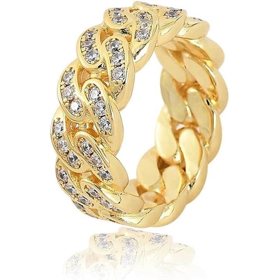 Tanishq Creation 1.30 Ct Round Cut White Moissanite Men's Ring 18k Yellow Gold Over Silver Size- 7