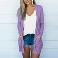 thumbnail image 3 of cfhntfmh Cardigan for Women Fashion Open Front Long Jackets Summer Loose Long Sleeve Plain Cardigans with Pockets, 3 of 5