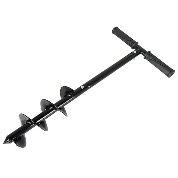 Manual T Shaped Spiral Drill 4 x 24 Inch Spiral Drill for Planting Bulbs in Pots