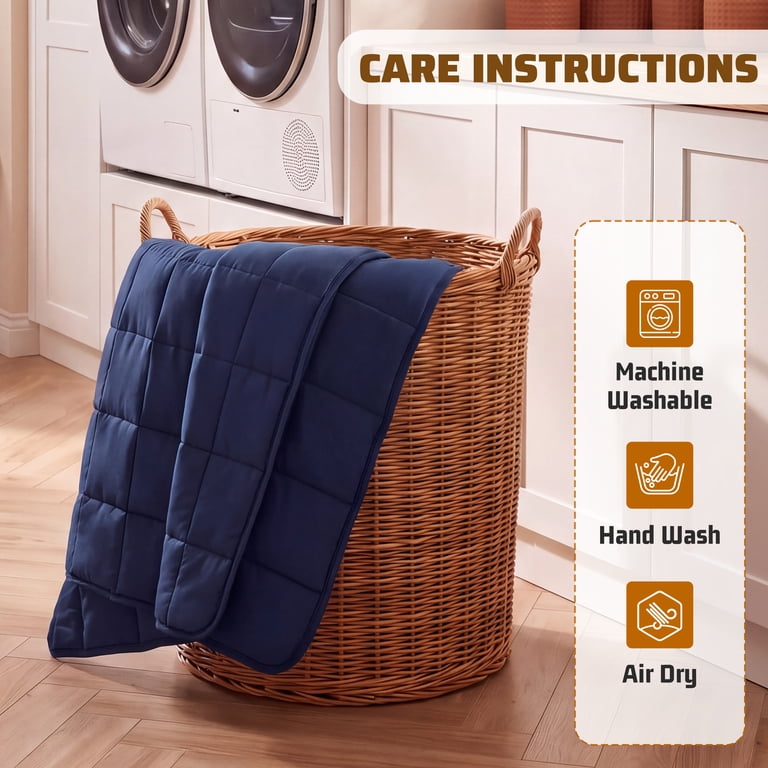 Concetta Weighted Blanket, Queen 60x80 20lb Blue photo 4