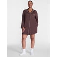 thumbnail image 2 of Joyspun Women's Dreamy Soft Collection Notch Collar Sleepshirt with Long Sleeves, Sizes XS-3X, 2 of 6